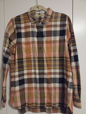 Madewell Pink & Multi Plaid Button-Down Shirt